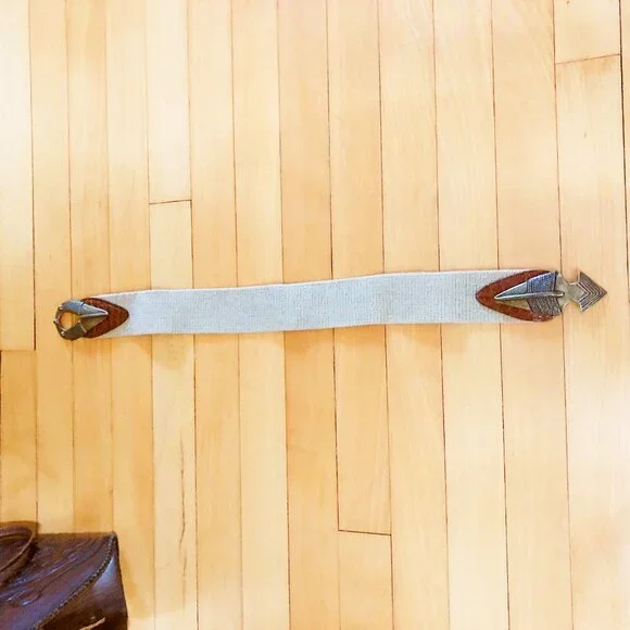 Vintage Omega stretch arrowhead belt — Made in USA, Small (24") - Picture 8 of 11